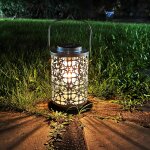 Lanterne solaire pour l'extérieur - décoration de jardin résistante aux intempéries avec grande ampoule ... Lanterne solaire pour l'extérieur - décoration de jardin résistante aux intempéries avec grande ampoule ...
