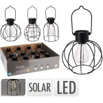 Lanterne solaire en m�tal noire