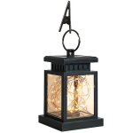 Lanterne solaire en m�tal sunwind avec 20 led blanc chaud, guirlande lumineuse d�corative d'ext�rieur ...