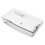 Lavabo 71 x 38 x 13, 5 cm cramique argent