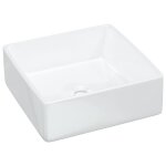 Lavabo blanc 37x37x13 cm cramique carr vidaxl vidaxl