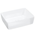 Lavabo blanc 48x37x13 cm cramique rectangle vidaxl vidaxl