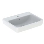Lavabo geberit renova plan, 60x48cm, trou de robinetterie au centre, blanc