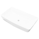 Lavabo rectangulaire cramique blanc 71 x 39 cm