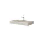 Lavabo stratifie 80 cm hpl chene glace