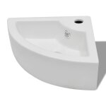 Lavabo avec trou de trop - plein 45x32x12, 5 cm blanc