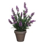 Lavande artificielle violet en pot h33