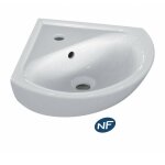 Lave - mains - pose en angle - trop plein - ulysse - 34x34x44 cm porcher