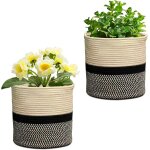 Lbgwp60 - lot de 2 pots de fleurs, 30 cm de diamètre, en coton tressé, diamètre 30 cm, pour plantes d'intérieu ... Lbgwp60 - lot de 2 pots de fleurs, 30 cm de diamètre, en coton tressé, diamètre 30 cm, pour plantes d'intérieu ...