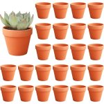 Lbgwp60 - lot de 24 mini pots de fleurs, en terre cuite, 3, 5 cm, avec trou de drainage, rutilisables, ...