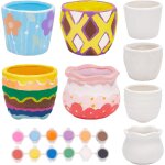 Lbgwp60 - 4 ensembles de jardinières succulentes en céramique pots figurines kit d'artisanat de peinture ... Lbgwp60 - 4 ensembles de jardinières succulentes en céramique pots figurines kit d'artisanat de peinture ...