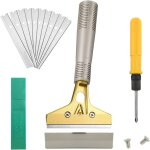 Lbgwp60 - 4 in racloir a lame grattoir en aluminium polyvalent avec vis, utilis pour enlever les etiquettes, ...