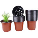 Lbgwp60 - 50 pots de plantes, pots de fleurs ronds en plastique, conteneur de plantes multifonctionnel ...