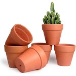 Lbgwp60 - 6pcs pots de fleurs rouge intrieur extrieur 10 cm, mini pot en terre cuite de la famille ...