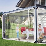 Lbgwp60 - bche transparente d'extrieur, bche pvc 420 g / m avec oeillets amliore et epaissie pour ...