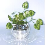 Lbgwp60 - boule disco plante, vase boule disco, pot fleur disco, pot boule disco, boule a facette vase, ...