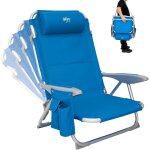 Lbgwp60 - cha de plage pliable fauteuil de plage camping a 4 position rglable siege de plage pliante ...