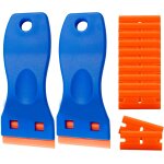 Lbgwp60 - grattoir plaque vitrocramique, 2 grattoir plastique 100 raclettes pour enlever les etiquettes, ...