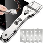 Lbgwp60 - grattoir racloir pour plaques vitrocramiques 5 lames de rechange acier inoxydable grattoir ...