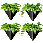 Lbgwp60 - lalagreen lot de 4 pots de fleurs muraux pour plantes d'intrieur ¿ grand vase a fleurs a ...