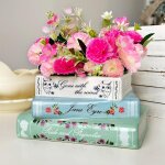 Lbgwp60 - petit pot de fleurs décoratif en forme de livre ¿ vase en céramique pour fleurs ¿ jolie bibliothèq ... Lbgwp60 - petit pot de fleurs décoratif en forme de livre ¿ vase en céramique pour fleurs ¿ jolie bibliothèq ...