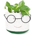 Lbgwp60 - pot de fleurs en forme de tête avec lunettes pour intérieur et extérieur - pot de cactus mignon ... Lbgwp60 - pot de fleurs en forme de tête avec lunettes pour intérieur et extérieur - pot de cactus mignon ...