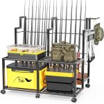 Lbgwp60 - supportpour cannes a pêche, 24 capacités, grande capacité, chariot organisateur d'outils de ... Lbgwp60 - supportpour cannes a pêche, 24 capacités, grande capacité, chariot organisateur d'outils de ...
