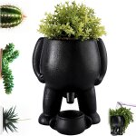 Lbgwp60 - vase amusant pour plantes grasses - petits pots de fleurs d'intrieur avec trou de drainage ...