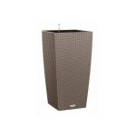 Lechuza cubico cottage 30 brun sable 15158 - pot de fleurs style chalet 4 litres Lechuza cubico cottage 30 brun sable 15158 - pot de fleurs style chalet 4 litres
