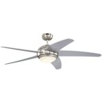 Led ventilateur de plafond avec lampe � intensit� variable 'bendan' en bois pour salon & salle � manger ...