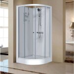 Leda - cabine iziglass2 coulissante 1 / 4 rond 90 verre transparent Leda - cabine iziglass2 coulissante 1 / 4 rond 90 verre transparent