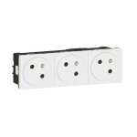 Legrand 077143l prise de courant triple 2p + t mosaic link 6mod. blanc
