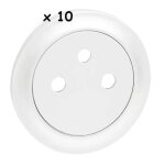 Legrand - lot de 10 enjoliveurs c�liane pour prise de courant 2p + t surface - blanc