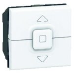 Legrand poussoir pour commande centralise de volets roulants 2 modules mosaic blanc avec enjoliveur ...