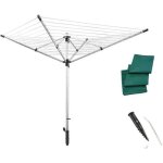 Leifheit 85282 schoir jardin parapluie linolift 600 quickstart, 60 m, housse de protection, hauteur ...