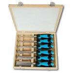 Leman - coffret de 6 ciseaux  bois  manche bi - matire 6  30 mm - 780. 500. 06