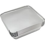 Letnerny - lot de 15 plateaux carrs en aluminium de 1650 ml avec couvercles 23 x 23 x 4, 5 cm pour la ...