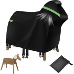 Letnerny - 160 x 110 x 70 cm - housse pour cheval en bois d'extrieur - 420d - impermable - noir - ...