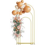 Letnerny - lot de 3 arches de mariage en mtal dor - 6 m, 5 m, 4 m - support d'arche de ballon - cadre ...
