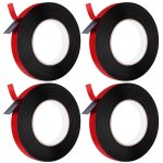Letnerny - lot de 4 rouleaux de ruban adhsif double face extra fort - ruban adhsif en mousse pour mur, ...