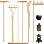 Letnerny - 9 pices mini zen bac a sable zen de jardin outils de rteau de jardin kit de jardin zen en ...