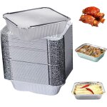 Letnerny - barquette aluminium avec couvercle, 60 pices barquette alimentaire jetable 650ml, plat aluminium ...