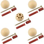 Letnerny - c65038 - lot de 5 stoppers de porte butoir bute Ø35 mm au sol + cheville Ø8x40 mm et vis ...