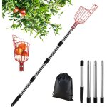 Letnerny - cueille fruit avec manche telescopique 2. 0m, ramasse fruit telescopique de inox, cueille ...