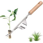 Letnerny - dsherbeur manuel en acier inoxydable avec outil de manche en bois utilis pour le dsherbage ...