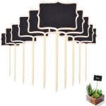 Letnerny - etiquette bois plante jardin potager extrieur etiquette de tableau noir marqueur de plante ...