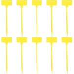 Letnerny - etiquettes pour plantes de jardin 10 pi�ces etiquettes marqueurs de plantes jaune 30 cm r�utilisabl ...