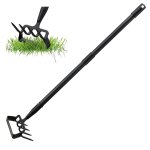 Letnerny - houe de jardin avec rteau, serfouette binette trident de jardin pour labourer et dsherber ...