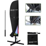 Letnerny - housse d'abris parapluie d��centr�� ou centr�� ��tanche fermeture rapide, noir , couleur unie ...