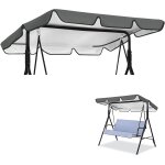 Letnerny - housse de toit pour balancelle 3 places, 210 x 145 cm, gris, tissu oxford 420d, toit de rechange, ...